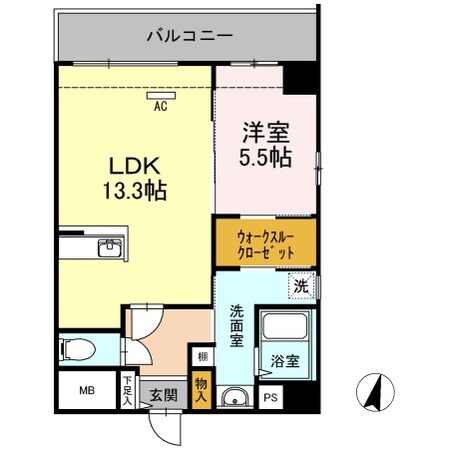 フォレストドルフ天神の物件間取画像